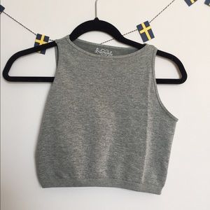 Free people gray seamless crop top tank